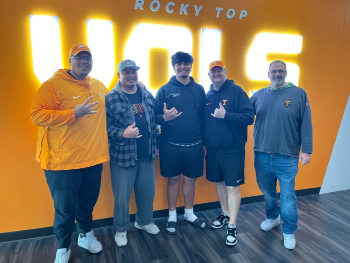 2025 OL Antoni Kade Ogumoro during an unofficial visit to Tennessee. (Photo courtesy of Antoni Kade Ogumoro)
